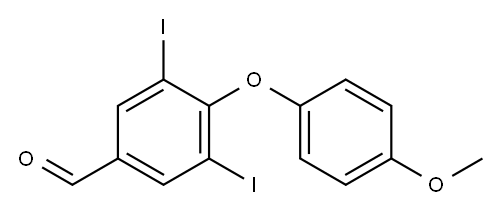 3,5-Diiodo-4-(p-Methoxyphenoxy)-benzaldehyde, 69240-57-9, 结构式