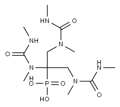 1-[bis[(methyl-(methylcarbamoyl)amino)methyl]phosphorylmethyl]-1,3-dim ethyl-urea Structure
