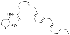 2-Thiophenone, 3-(5,8,11,14-eicosatetraenamido)tetrahydro- (all Z) Structure