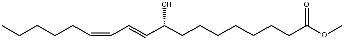 (10E,12Z,R)-9-Hydroxy-10,12-octadecadienoic acid methyl ester 结构式