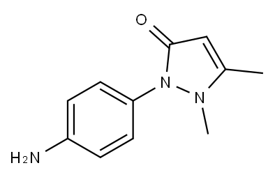 2-(4-氨基苯基)-1,5-二甲基-1H-吡唑-3(2H)-酮, 69267-59-0, 结构式