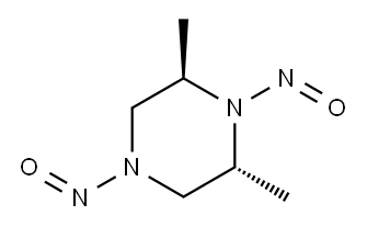 Piperazine, 2,6-dimethyl-1,4-dinitroso-, trans- (9CI) Structure