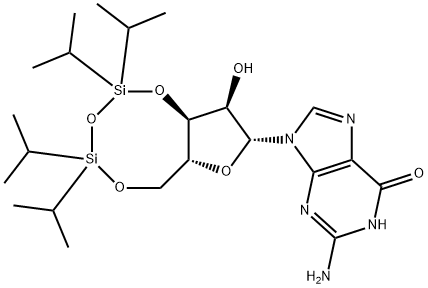 3',5'-O-(1,1,3,3-四异丙基-1,3-二硅氧烷)鸟苷 结构式
