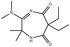 3-(Dimethylamino)-6,6-diethyl-2,2-dimethyl-1H-1,4-diazepine-5,7(2H,6H)-dione 结构式