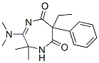 1H-1,4-Diazepine-5,7(2H,6H)-dione, 3-(dimethylamino)-6-ethyl-2,2-dimet hyl-6-phenyl- 结构式