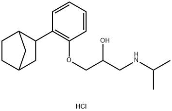 [3-(2-bicyclo[2.2.1]hept-2-ylphenoxy)-2-hydroxypropyl]isopropylammonium chloride 结构式