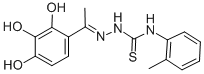 Hydrazinecarbothioamide, N-(2-methylphenyl)-2-(1-(2,3,4-trihydroxyphen yl)ethylidene)- Structure