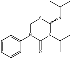 3-异丙基-2-(异丙基亚胺基)-5-苯基-1,3,5-噻二嗪-4-酮 结构式