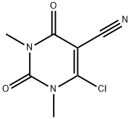6-氯-1,3-二甲基-2,4-二氧代-1,2,3,4-四氢嘧啶-5-甲腈 结构式