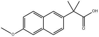 2-(6-Methoxy-2-naphthyl)-2-methylpropanoic acid Structure