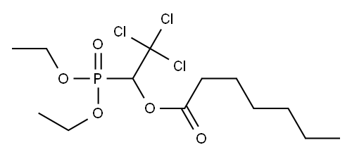 [2,2,2-Trichloro-1-(heptanoyloxy)ethyl]phosphonic acid diethyl ester 结构式