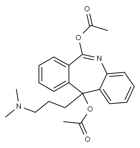 11-(3-Dimethylaminopropyl)-11H-dibenz[b,e]azepine-6,11-diol diacetate 结构式