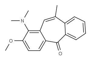 1-(Dimethylamino)methyl-2-methoxy-5H-dibenzo[a,d]cyclohepten-5-one 结构式