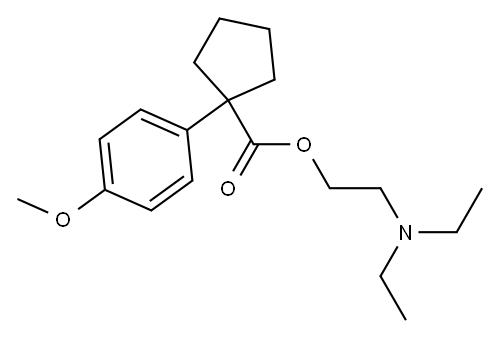 1-(p-Methoxyphenyl)-1-cyclopentanecarboxylic acid 2-(diethylamino)ethyl ester Structure