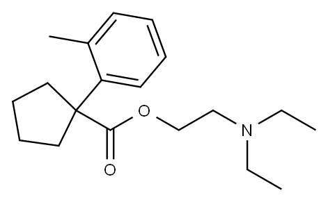 1-(o-Tolyl)-1-cyclopentanecarboxylic acid 2-(diethylamino)ethyl ester Structure