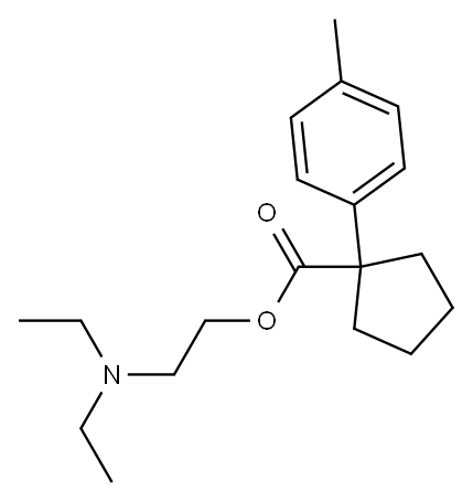 1-(p-Tolyl)-1-cyclopentanecarboxylic acid 2-(diethylamino)ethyl ester Structure