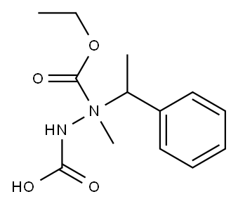 1-(1-Phenylethyl)-1,2-hydrazinedicarboxylic acid 1-methyl 2-ethyl ester 结构式