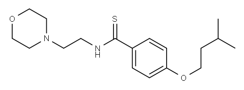 p-(3-Methylbutyloxy)-N-(2-morpholinoethyl)benzothioamide 结构式