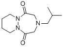 1H-Pyridazino(1,2-a)(1,2,5)triazepine-1,5(2H)-dione, hexahydro-3-(2-me thylpropyl)- 结构式