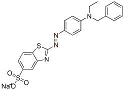 sodium 2-[[4-(benzylethylamino)phenyl]azo]benzothiazole-5-sulphonate Structure