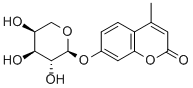 4-甲基香豆素基-Α-L-吡喃阿拉伯糖苷, 69414-26-2, 结构式