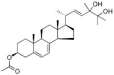(3β,22E)-Ergosta-5,7,22-triene-3,24,25-triol 3-Acetate 结构式