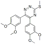 5,6-Bis(3,4-dimethoxyphenyl)-3-methylthio-1,2,4-triazine 结构式
