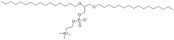 1,2-O-DIHEXADECYL-RAC-GLYCERO-3-PHOSPHOCHOLINE 结构式