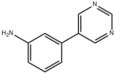 3-PYRIMIDIN-5-YLANILINE 结构式