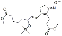 5-(Methoxyimino)-2-[8-methoxy-8-oxo-3-(trimethylsilyl)oxy-1-octenyl]-1-cyclopentene-1-propionic acid methyl ester 结构式