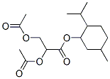 2,3-Bis(acetyloxy)propanoic acid 5-methyl-2-isopropylcyclohexyl ester Structure