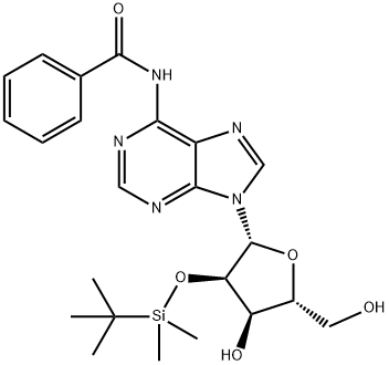 N6-benzoyl-2'-O-(tert-butyldiMethylsilyl)adenosine Structure