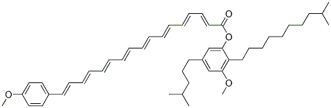 17-(4-Methoxyphenyl)-2,4,6,8,10,12,14,16-heptadecaoctaenoic acid 3-methoxy-2-(9-methyldecyl)-5-(4-methylpentyl)phenyl ester|