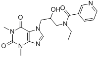 1,3-Dimethyl-7-[3-(N-ethylnicotinoylamino)-2-hydroxypropyl]-1H-purine-2,6(3H,7H)-dione|
