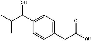 Benzeneacetic acid, 4-(1-hydroxy-2-methylpropyl)- (9CI) 结构式