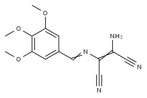 2-Amino-3-[[(3,4,5-trimethoxyphenyl)methylene]amino]-2-butenedinitrile Structure