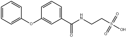 2-[(3-phenoxybenzoyl)amino]ethanesulfonic acid 结构式