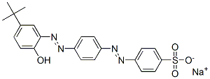4-[[4-[[5-(1,1-Dimethylethyl)-2-hydroxyphenyl]azo]phenyl]azo]benzenesulfonic acid sodium salt 结构式