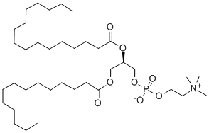 1-MYRISTOYL-2-PALMITOYL-SN-GLYCERO-3-PHOSPHOCHOLINE;14:0-16:0 PC 结构式