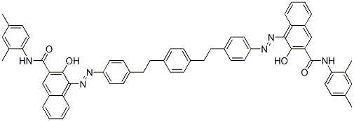 4,4'-[phenylene-1,4-bis(ethylenephenylene-1,4-azo)]bis[N-(2,4-dimethylphenyl)-3-hydroxynaphthalene-2-carboxamide] 结构式