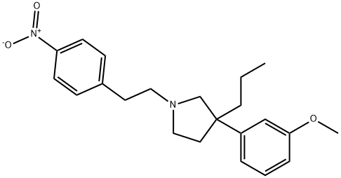 3-(m-Methoxyphenyl)-1-(p-nitrophenethyl)-3-propylpyrrolidine 结构式