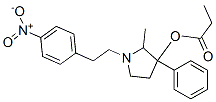 2-Methyl-1-(p-nitrophenethyl)-3-phenylpyrrolidin-3-ol propionate 结构式