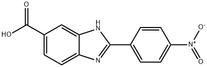 2-(4-NITRO-PHENYL)-3H-BENZOIMIDAZOLE-5-CARBOXYLIC ACID 结构式