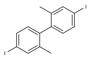 2,2'-二甲基-4,4'-二碘代联苯 结构式
