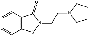 2-[2-(1-pyrrolidinyl)ethyl]-1,2-benzisothiazol-3(2H)-one 结构式