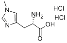 (2S)-2-胺-3-(1-甲基-1H-咪唑-4-基)丙酸二盐酸盐 结构式