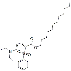 5-Diethylamino-2-phenylsulfonyl-2,4-pentadienoic acid dodecyl ester 结构式