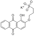 1-Propanesulfonic acid, 3-((9,10-dihydro-1-hydroxy-9,10-dioxo-2-anthra cenyl)oxy)-, potassium salt 结构式