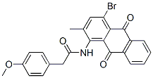 N-(4-bromo-2-methyl-9,10-dioxo-anthracen-1-yl)-2-(4-methoxyphenyl)acet amide 结构式