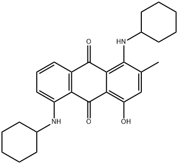 1,5-Bis(cyclohexylamino)-4-hydroxy-2-methyl-9,10-anthracenedione 结构式